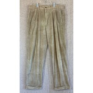 Vintage Mens Sz 34x32 Dockers Corduroy Pants Khaki Relaxed Fit